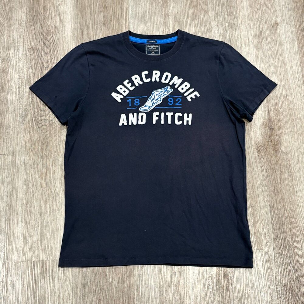 Vintage 90s Abercrombie & Fitch Muscle Tee T-Shirt Men's Size XXL Navy Blue